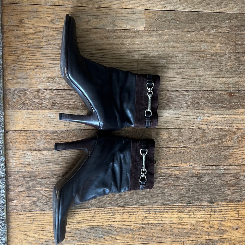 Vintage Coach Heeled Booties w/ Silver Accents - Picture 4 of 6